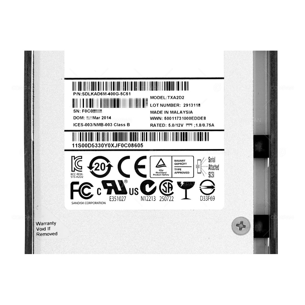 00AR443 IBM SSD 400GB SAS 6G 2.5" SFF